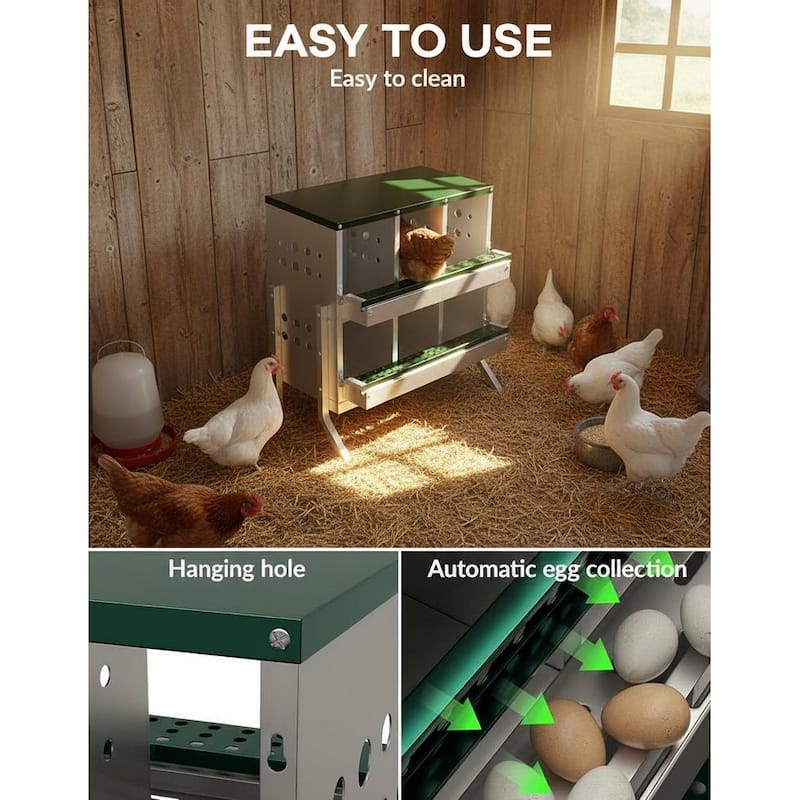 Chicken Nesting Boxes, with 6 Compartment