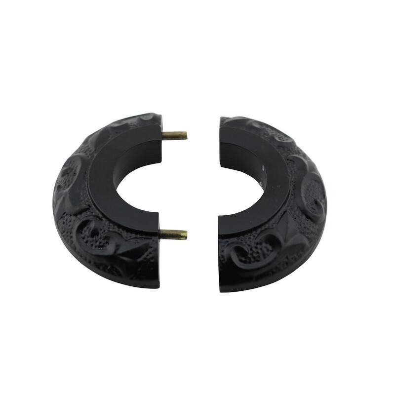 Black Aluminium Radiator Flanges Escutcheon Ring Plate 1.25 ID Rust Resistant Renovators Supply