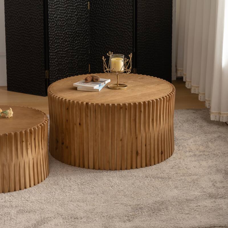 Vintage Style Nesting Coffee Table Set of 2