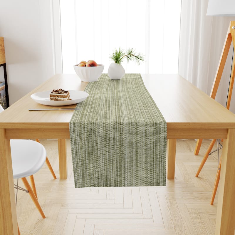 Fabstyles Casual Classic Extra Thick Cotton Table Runner Handmade - 13"x54" - Sea Green