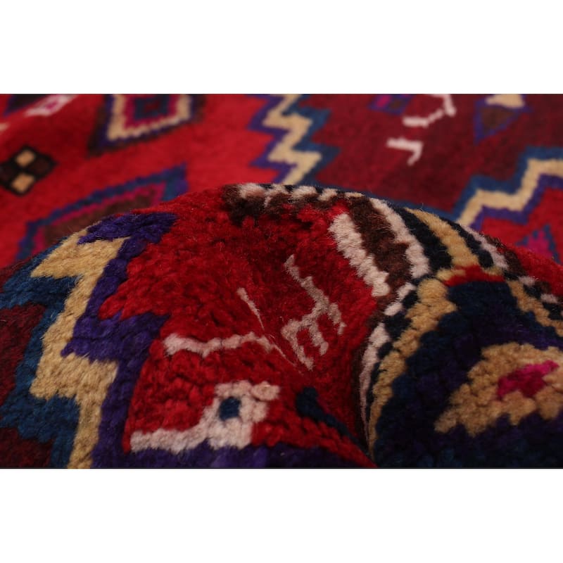ECARPETGALLERY Hand-knotted Melis Vintage Burgundy, Red Wool Rug - 4'9 x 7'3