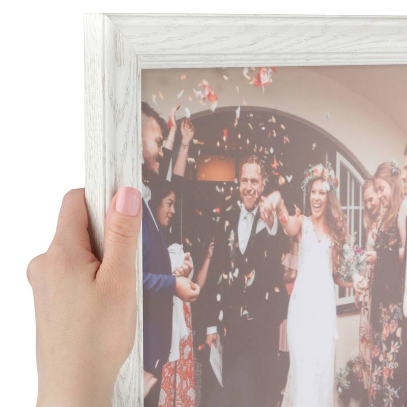 ArtToFrames Clayton Oak 14x26 Inch Picture Frame, 1.25 Inch Wood Poster Frame Available in Multiple Colors (59504-14x26) - Off White on Ash - 14x26
