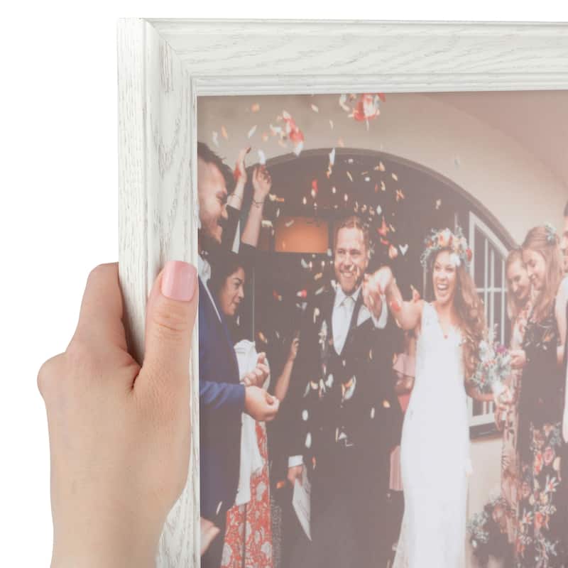 ArtToFrames Clayton Oak 20x28 Inch Picture Frame, 1.25 Inch Wood Poster Frame Available in Multiple Colors (59504-20x28) - Off White on Ash - 20x28