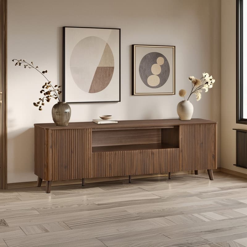 Spruce & Spring 70" TV Stand Modern Entertainment Center for TVs up to 80"