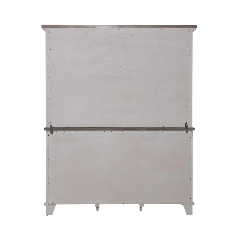 River Place Riverstone White & Tobacco Accent Server