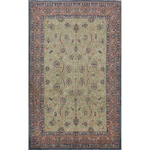 Clearance Floral Sarouk Persian Area Rug Wool Handmade Bedroom Carpet - 6'3" x 9'7"