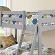 preview thumbnail 5 of 8, Wooden Twin over Twin Bunk Bed with Angled Ladder
