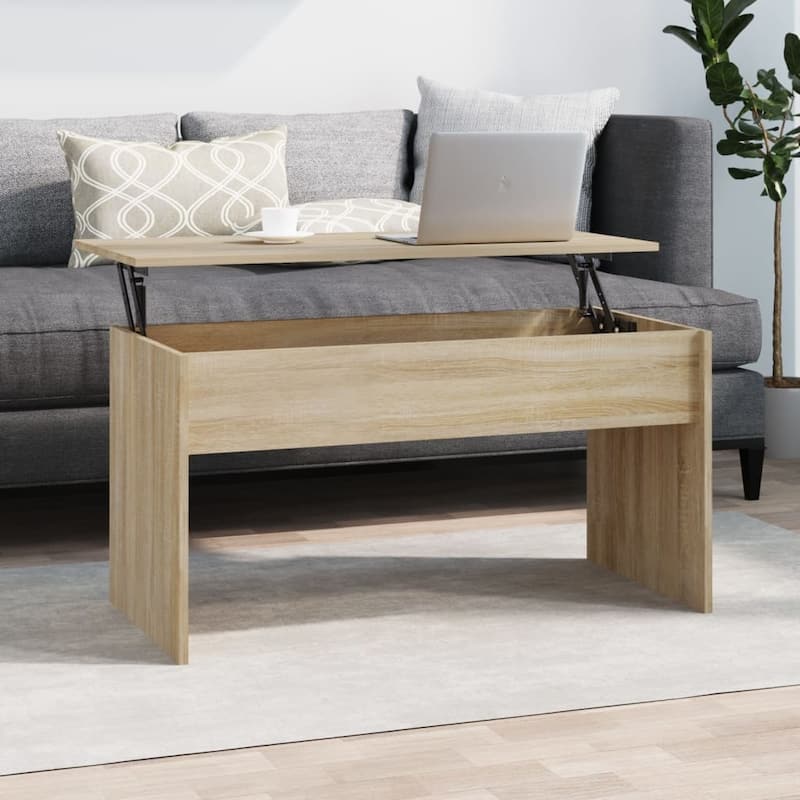 vidaXL Coffee Table Lift Top End Table Accent Side Sofa Table Engineered Wood - 40.2" x 19.9" x 20.7"