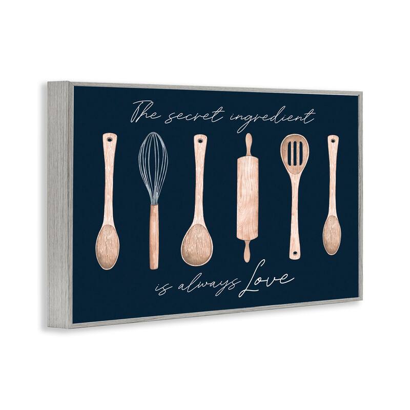 Stupell Secret Ingredient Always Love Framed Giclee Art Design By Lux + Me Designs