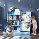 preview thumbnail 16 of 33, 4-Tier Kids Wooden Bookshelf, 5 Layer Sling Bookcase, Baby Storage Book Rack, Kids Book Toy Organizer Chest
