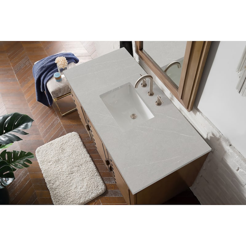 James Martin Vanities Portland 48" Single Vanity, Whitewashed Walnut