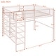 preview thumbnail 7 of 7, Full Size Metal Loft Bed with 4-Tier Shelves and Multifunctional Storage