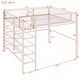 preview thumbnail 18 of 47, Full Size Metal Loft Bed with 4-Tier Storage Shelves and Ladder