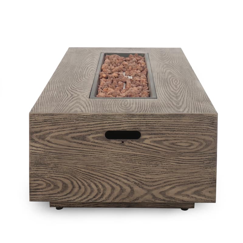 Christopher Knight Home Aidan Outdoor 50,000 BTU Rectangular Fire Pit (Tank Holder Not Included)