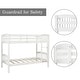 preview thumbnail 21 of 23, Twin over Twin Solid Wood Bunk Bed with Ladder and Fence