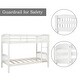 preview thumbnail 9 of 11, White Twin over Twin Solid Wood Bunk Bed with Ladder & Fence