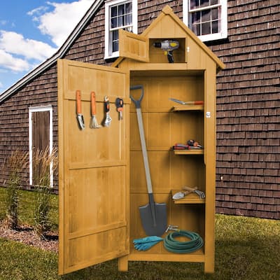 Outdoor Storage Cabinet Tool Shed Wooden Garden Shed