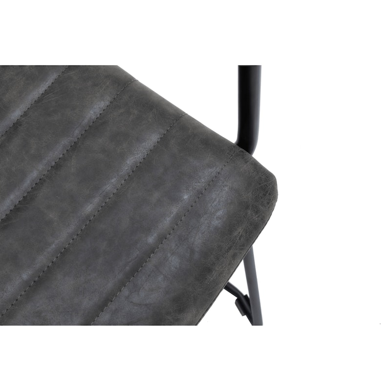 Zylar Ergonomic Guest Chair with Leather, Stainless Steel Base, High-Density Foam, Modern Design for Office or Waiting Room