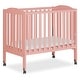 preview thumbnail 2 of 16, Dream On Me 2 in 1 Folding Portable Crib Dusty pink