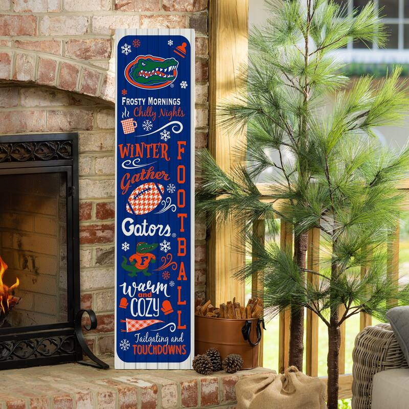 47" Double Sided Seasonal Porch Leaner, University of Florida - 47" x 11.25" - Winter