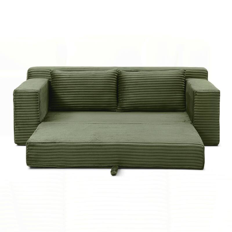 Foam Cloud Loveseat Sofa, 2 in 1 Convertible Folding Couch Bed