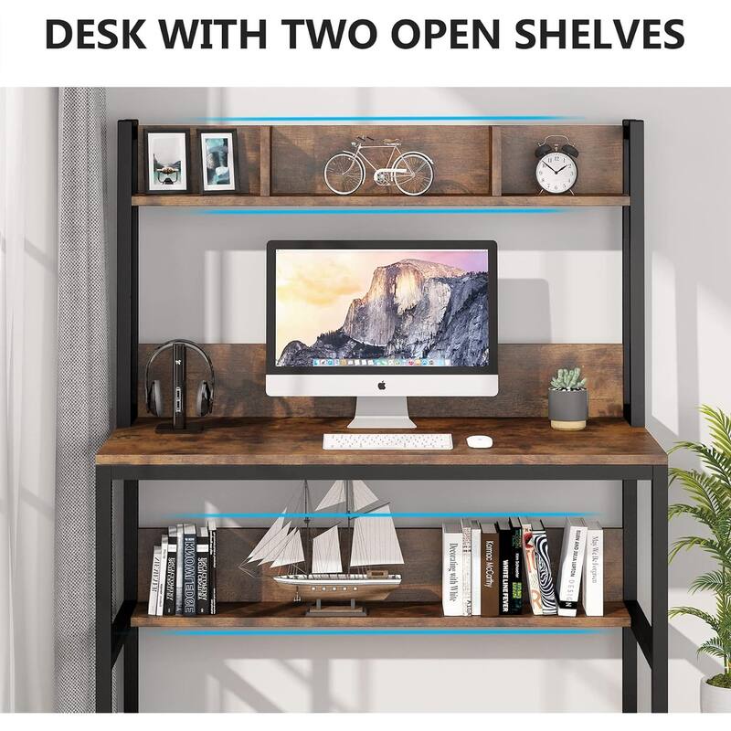 Computer Desk with Hutch