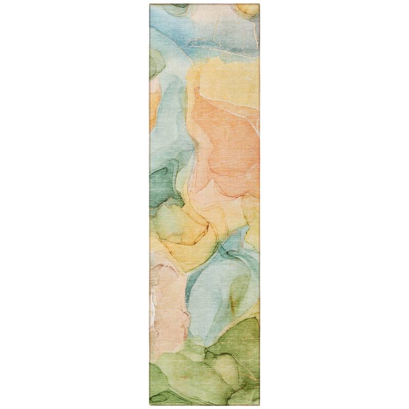 Dava Modern Art-Inspired Weather Resistant Timeless Fusion Outdoor Rug