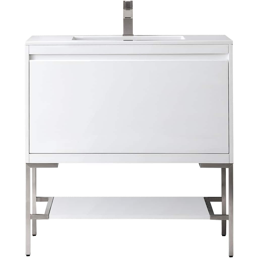 James Martin Vanities 805-V35.4-BN-GW Mantova 36" Single Basin Poplar