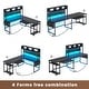 preview thumbnail 5 of 68, L Shaped Gaming Desk Computer Desk Corner Desk Pegboard Power Outlet