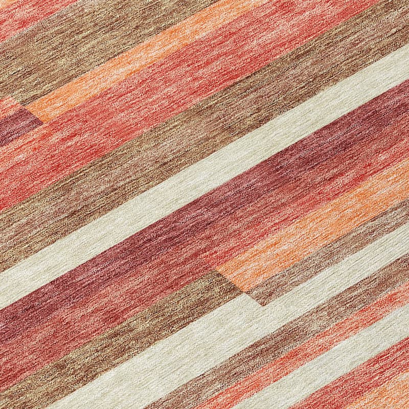 HomeRoots Striped Transitional Rectangle Outdoor Rug
