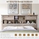 preview thumbnail 57 of 66, Farmhouse Bed Frame with 54" Tall Storage Bookcase Headboard