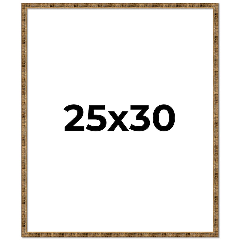 25x30 Frame Black Real Wood Picture Frame Kingsley Gold Distressed Photo Frame with UV Acrylic Foam Board Backing &