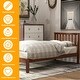 preview thumbnail 5 of 10, Solid Pine Wood Platform Bed Frame with Headboard - Durable Construction, Walnut