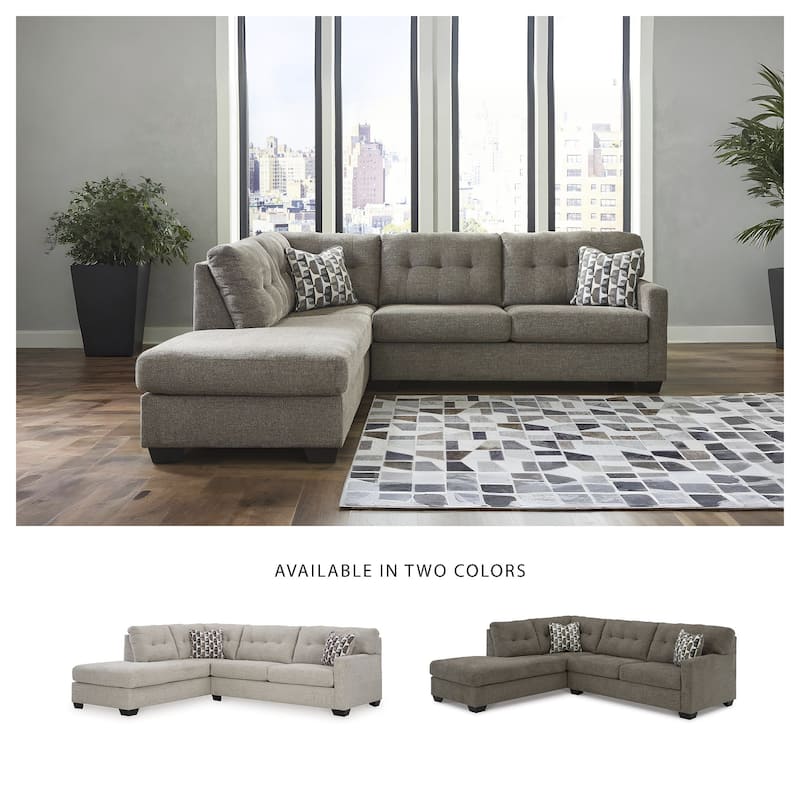 Signature Design by Ashley Mahoney 2-Piece Sectional with Chaise - 105"W x 90"D x 37"H