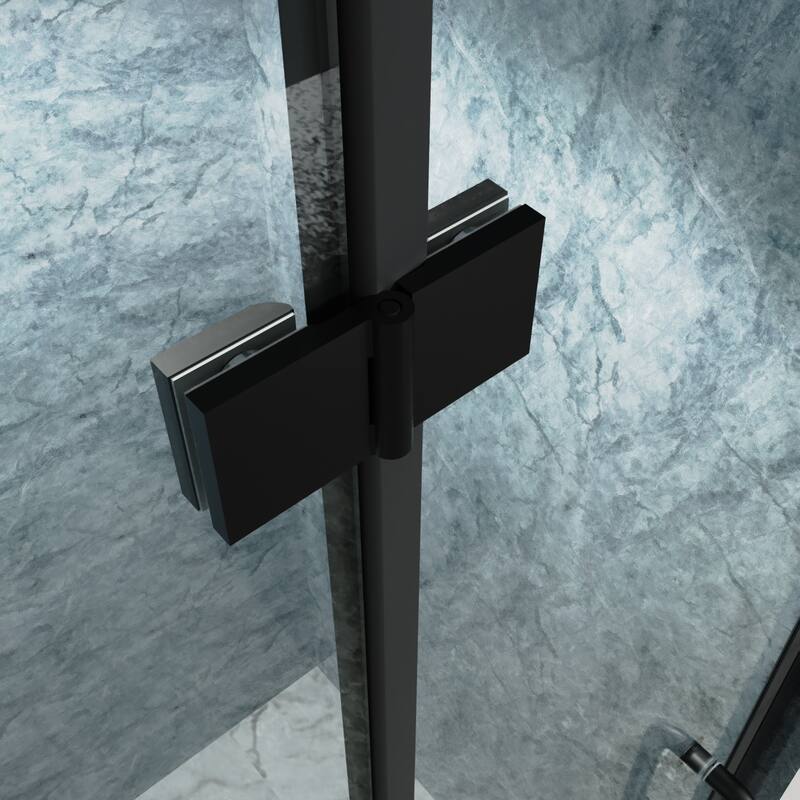 Semi-Frameless Shower Doors with Clear Glass