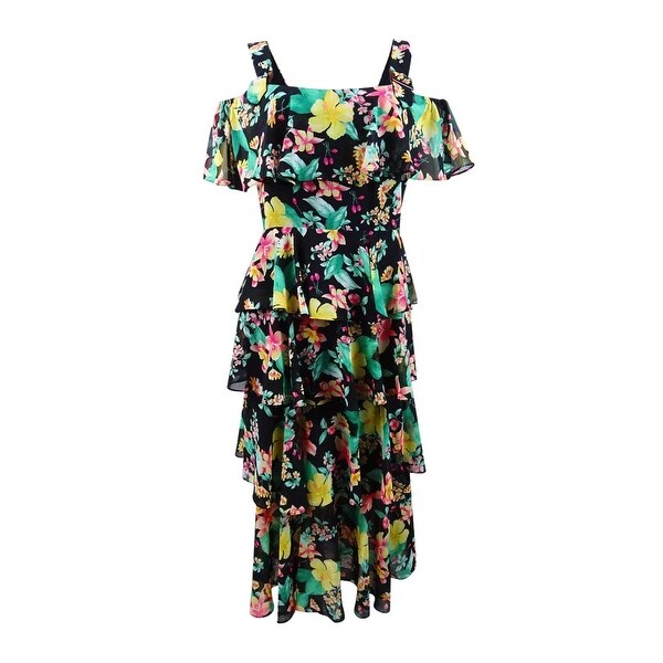 casual cold shoulder maxi dress