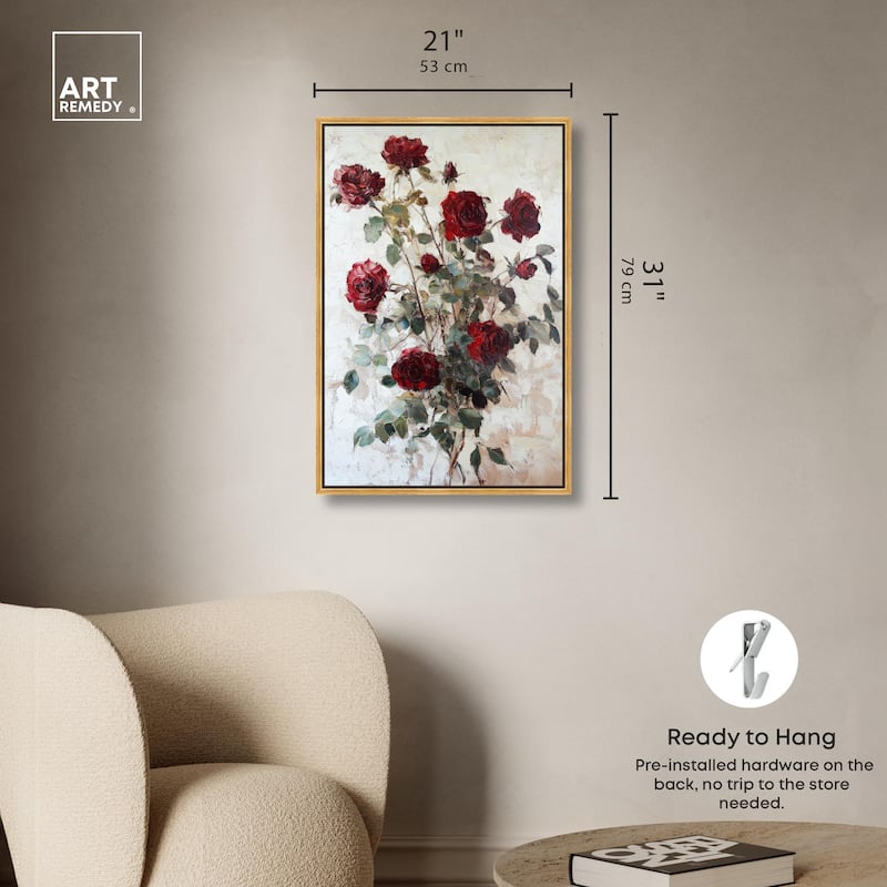Velvet Vermilion I Canvas by Art Remedy