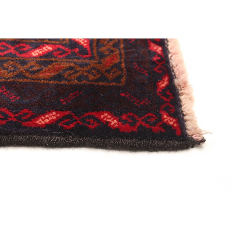 ECARPETGALLERY Hand-knotted Teimani Red Wool Rug - 3'8 x 6'9