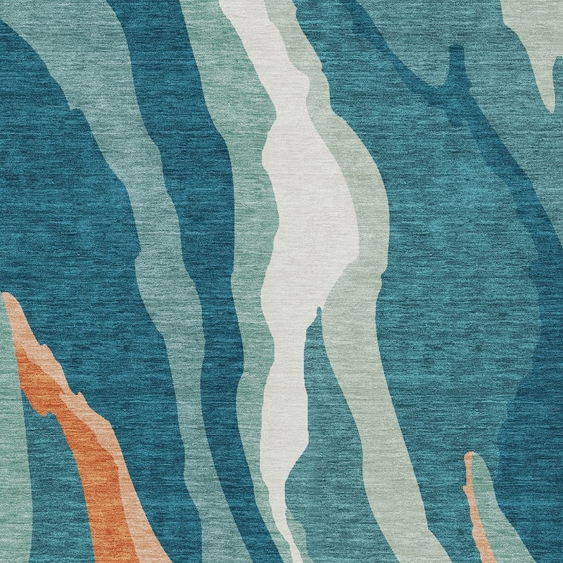 HomeRoots Abstract Transitional Rectangle Outdoor Rug