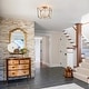 preview thumbnail 2 of 26, French Farmhouse Candle Curved Cage Ceiling Light 14.6in
