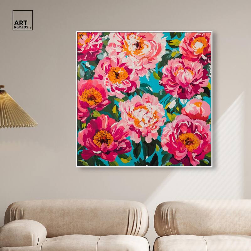 Maximalist Bloom Canvas by Art Remedy