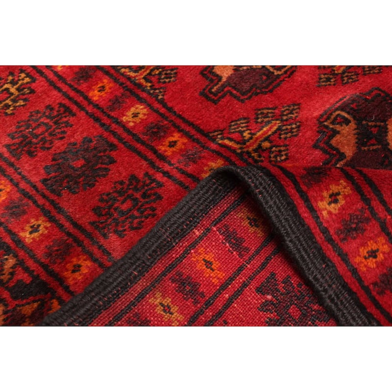 ECARPETGALLERY Hand-knotted Teimani Dark Red Wool Rug - 4'6 x 6'11