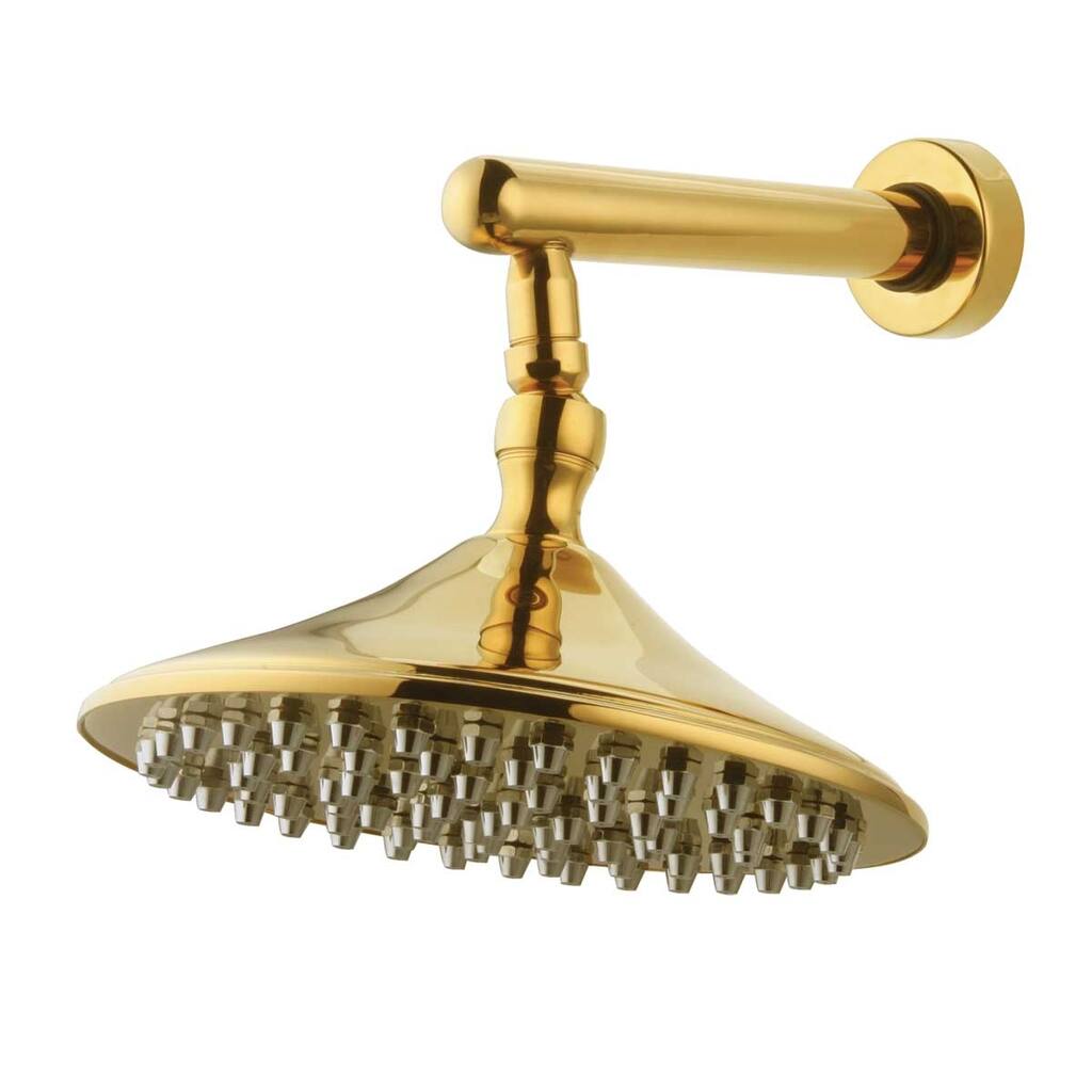 Shower Head Gold PVD Brass PVD 9 Raised Jef Head | Renovator's Supply