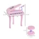 preview thumbnail 7 of 7, Qaba 37-Key Kids Toy Keyboard Piano Musical Electronic Instrument Grand Piano with Microphone, Stool, MP3 - Pink