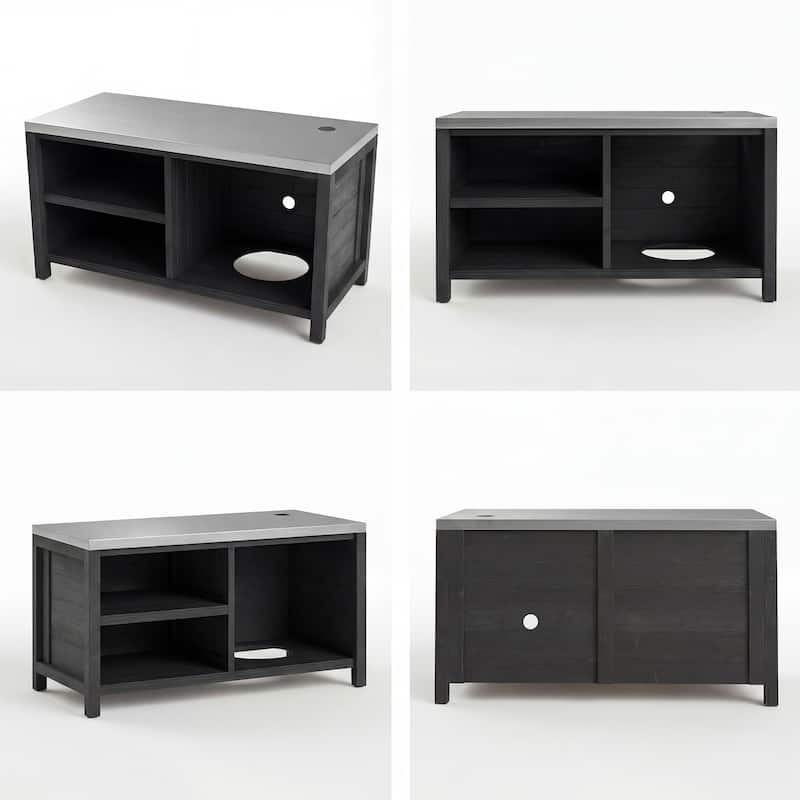 Modular Outdoor Kitchen Island Set, 100% Solid Wood BBQ Cabinet , Patio Kitchen Bar Table