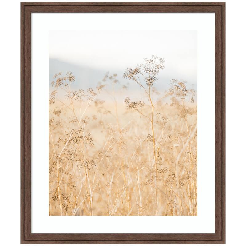 Kate and Laurel Framed Art Wild Fennel by Crystal Lynn Collins - 22x26 - Brown