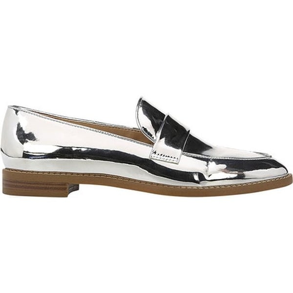 franco sarto silver loafers