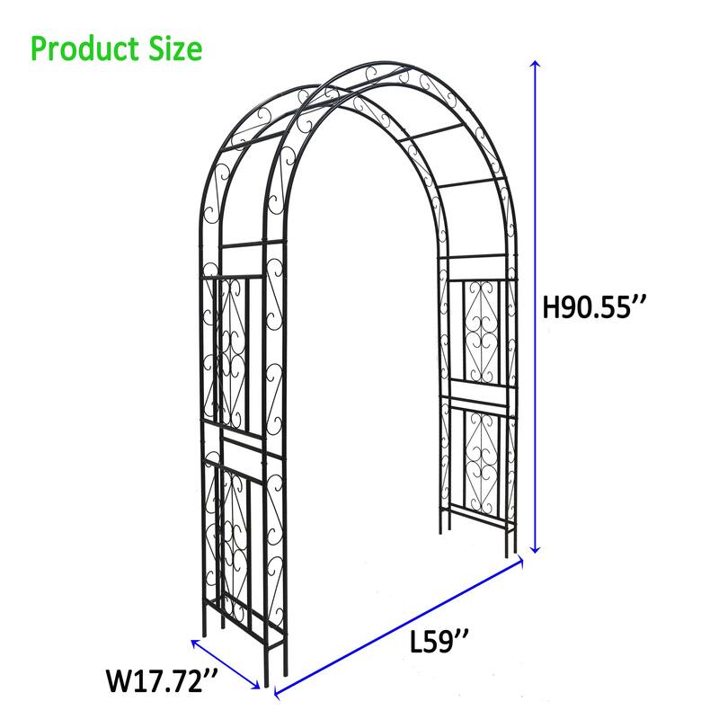 Metal Garden Arch Climbing Plants Support Rose Arch Outdoor