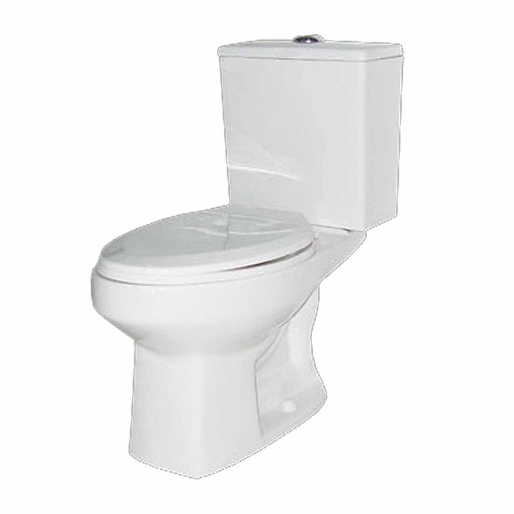 White Ceramic Elongated Dual Flush Toilet Seat Included Renovators Supply