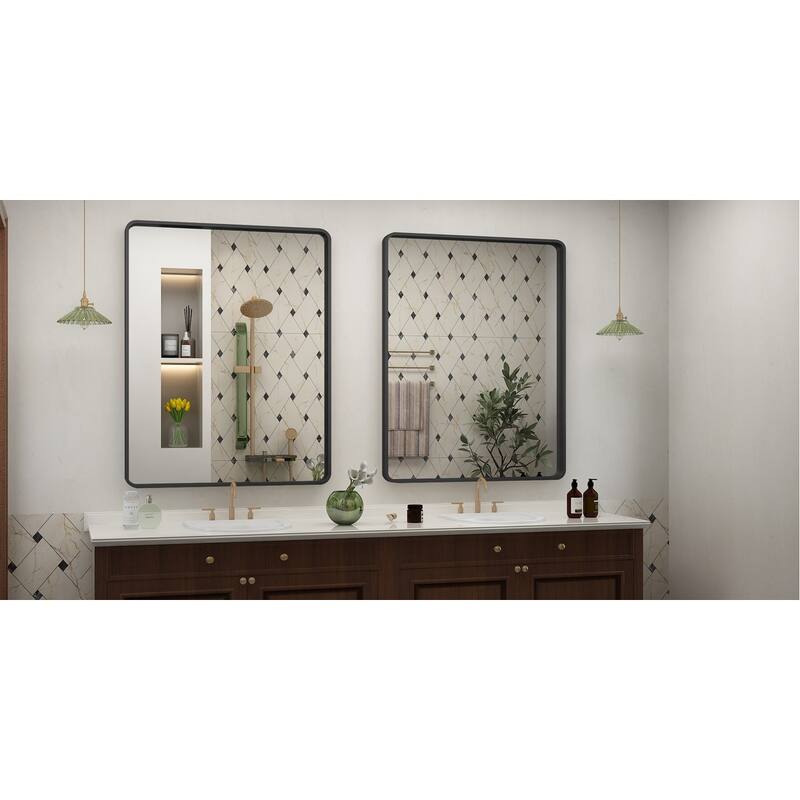 Aluminum alloy Framed Tempered Glass Wall Bathroom Vanity Mirror